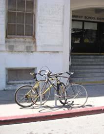 These details are provided to facilitate evaluation of a site s suitability for bicycle racks based on Oakland s typical rack size, width, and distance to the building