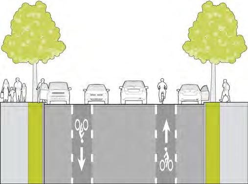 Advisory Bike lanes Advisory bike lanes (ABLs) are dashed bike lanes that allow motorists to temporarily enter the bike lane to provide oncoming traffic sufficient space to safely pass on narrow