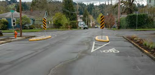 Some treatments may slow traffic by requiring motorists to yield to oncoming traffic.