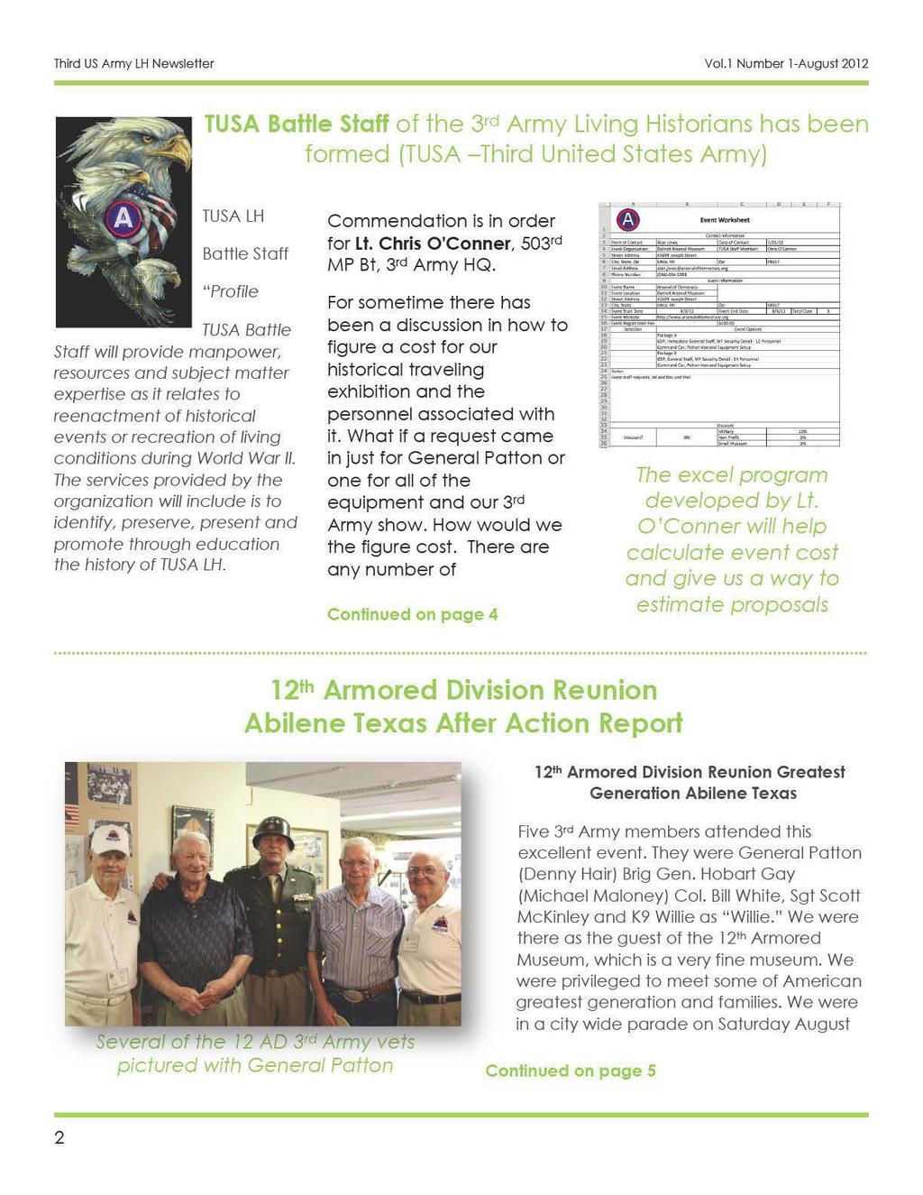 Third US Army LH Newsletter Vol.