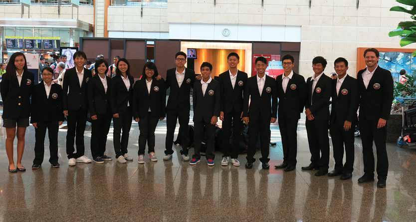 The complete Team Singapore members departing for the 53rd SEA