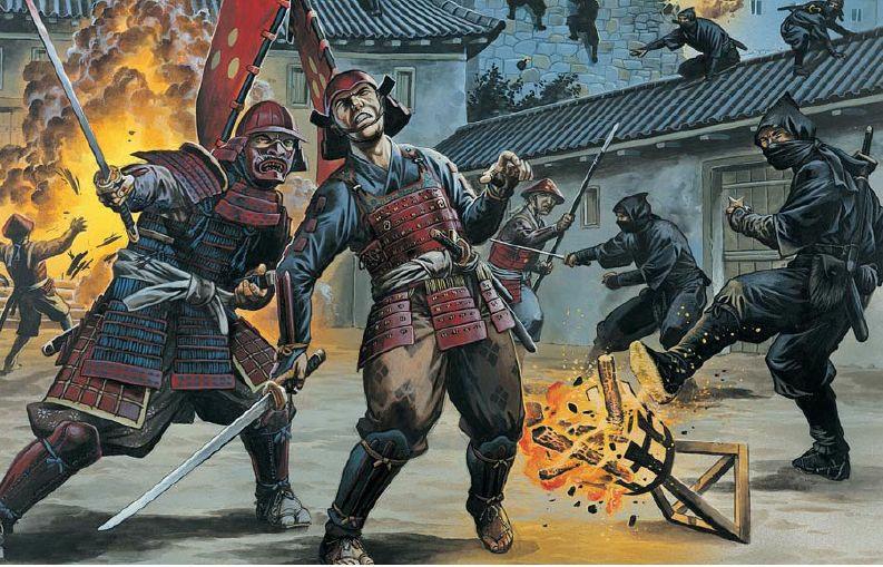 Ninja assault a castle, by Wayne Reynolds Osprey Publishing Ltd. Taken from Warrior 64: Ninja AD 1460 1650 The winner of the scenario is the side that won the most matches.
