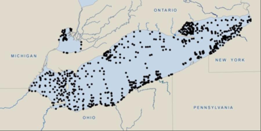 and reproductive status. 2 Annual agency assessment locations in Lake Erie.