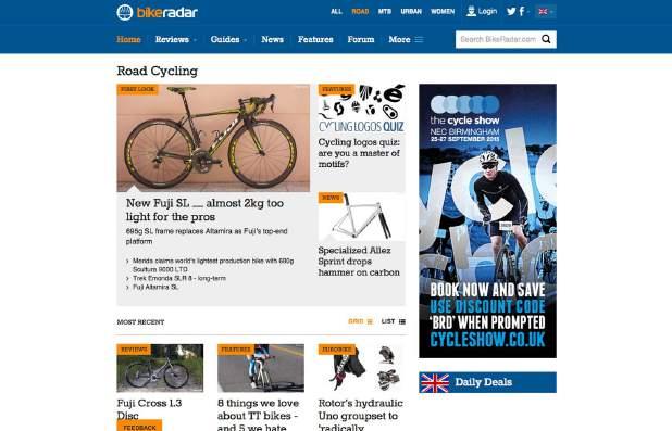 World Leading product review website Reaching over 21 million road cyclists (August 14-July 15) 39