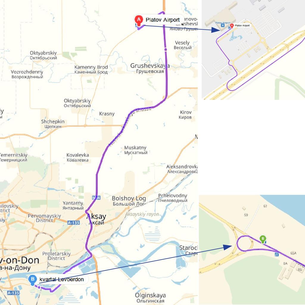 14 7.1.4. Route of shuttle bus S5 From: Platov Airport To: Rostov-Arena