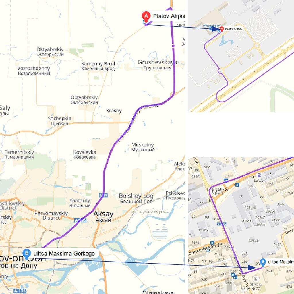 15 7.1.5. Route of shuttle bus S6 From: Platov Airport To: Fan Fest Schedule: