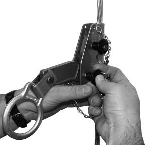 When using a body belt (for restraint applications only) connect the restraint lanyard to the D-ring on your body belt. Ensure all connections are compatible.