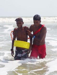 Unit 8: Moving and handling casualties 8.2 Moving a walking casualty If a casualty is able to walk, the lifeguard may support them while they wade out of the water and up the beach.
