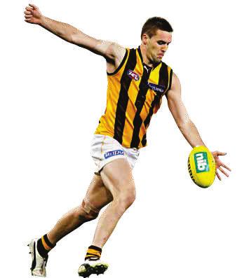 PIN-POINT: Hawthorn s Matt Suckling impressed with his accurate and penetrating left foot in 2011.