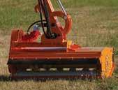 The spiral distribution of blades reduces energy losses, and an increased aperture on the rear end of the head enables high outflow of material, and accordingly, a higher mowing speed.