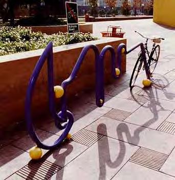 visually impaired yet not be monumental in comparison with the bicycles that will be parked at the device Must be maintenance free or fabricated from materials which wear in an aesthetically pleasing