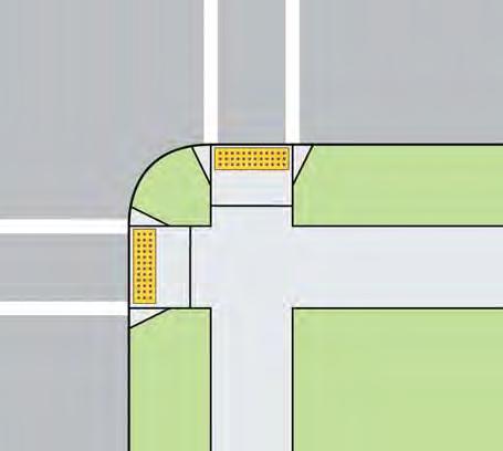 City of Oxnard Bicycle and Pedestrian Master Plan A.8.10. ADA Curb Ramps - Design and Location Design Summary Preferred Design Perpendicular curb ramps should be used at large intersections.