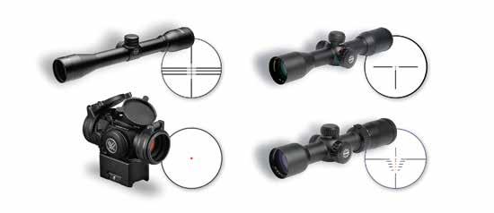 Four different scope reticle configurations are available as illustrated in Fig 11.2, Fig 11.3, Fig 11.4 and Fig 11.5. Accessories & Installation (Cont d) MX-3 Quiver Installation Instructions 1.