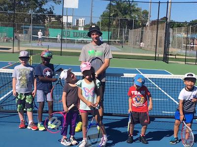 A super group of keen tennis players took part in all the