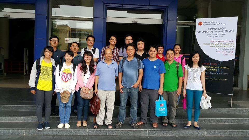 VIASM School on Statistical machine learning (2015) Picture taken with students from HCMC Lectures on