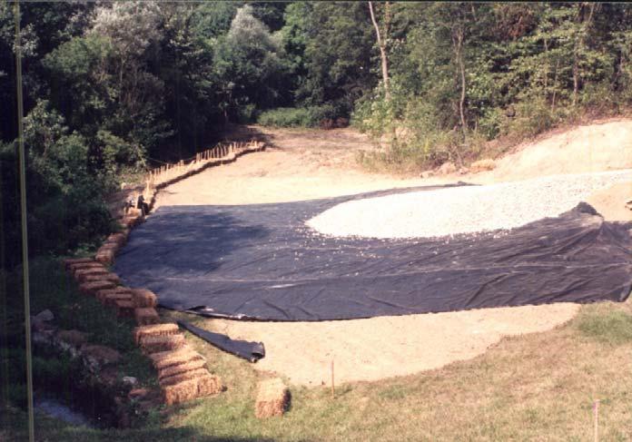 A seepage blanket was placed on downstream of the Zoar Diversion Dam to collect and