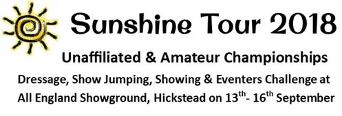 The Sunshine Tour National Championship is held on the hallowed turf of The All England Showground at Hickstead from Thursday 13 th Sunday 16 th September 2018 for