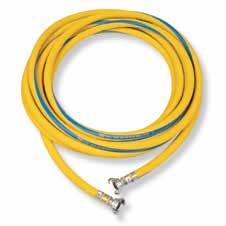 Larger hoses are supplied with G29 ground joint stems with wing nuts attached with bolt clamps (G29 spud adapters must be ordered separately).