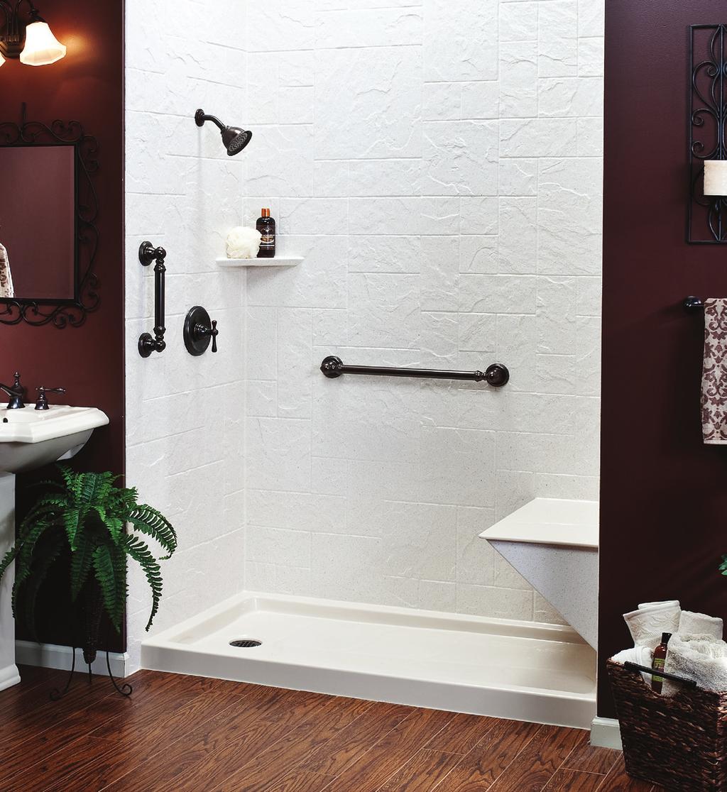BUILT-IN SEATED SHOWERS BARRIER-FREE SHOWERS