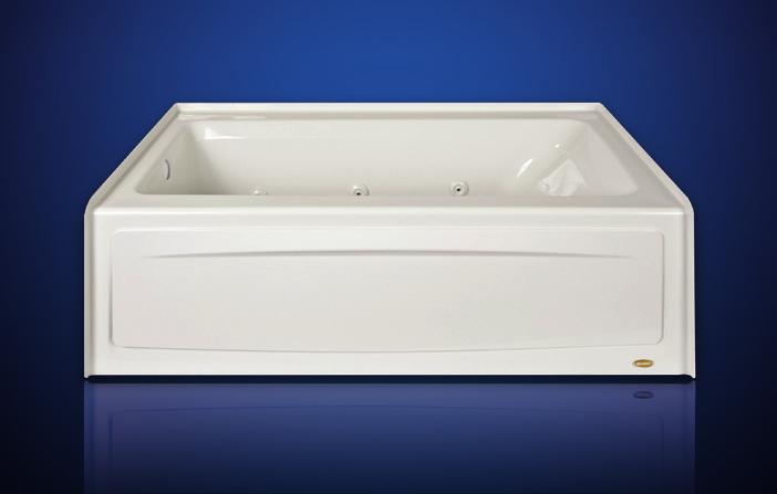 CleanLine TM pipes with anti-microbial additives and drain-down plumbing for whirlpool models.