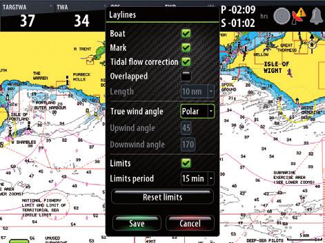 ZEUS SAILING NAVIGATION SYSTEM Zeus provides the user with three options: MANUAL LAYLINES Should be selected if you do not have an instrument system that can send Polar target information to the Zeus