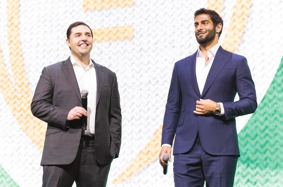 GOLDMINE Garoppolo attended the 12th Annual Tipping Point Community benefit in San Francisco with 49ers CEO Jed York and general manager John Lynch.
