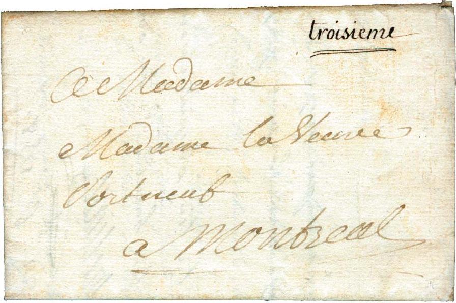 France at this time Possibly the earliest cover in private hands with a postal