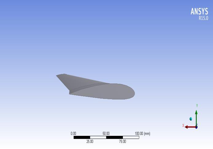 2.1.1 Geometry 3-D geometry of wing of Boeing commercial aeroplane 737-700 were drawn with scaled in ANSYS Design Modular [7,8] with aerofoil NACA 2415.