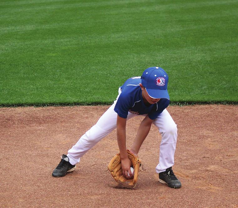 Player will perform the drill and finish by throwing to a coach at first base.
