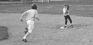 96 oaching Youth Baseball Force Plays A force play occurs when a baserunner must go to the next base on a ground ball because the batter has become a baserunner (e.g., a batter running to first on a ground ball forces a runner to go to second, because you can t have two runners on one base).