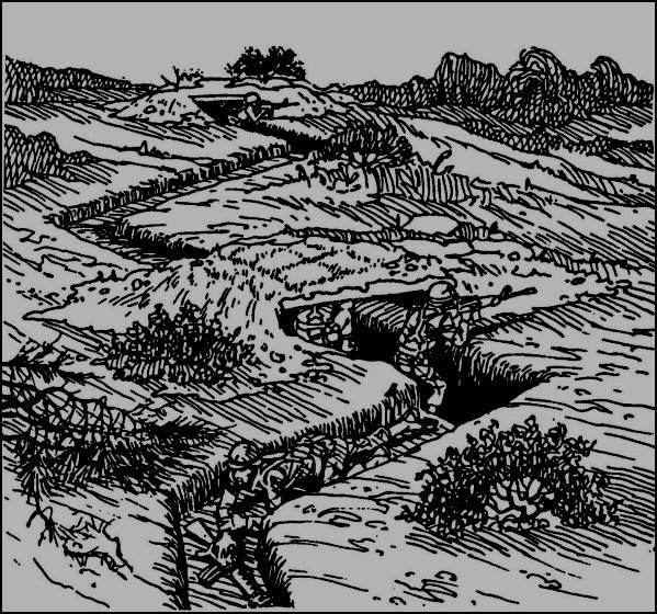 Crawl Trenches: When there is time and help available, trenches should be dug to connect fighting positions, so you can move by covered routes.