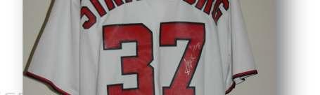 Stephen Strasburg Washington Nationals Autographed Jersey (BWU03-02) $465.00 2. Bryce Harper autographed Baseball in a large Photo Shadowbox (BWU03-01) $325.