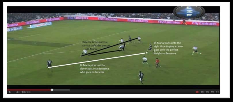 and space inside the box had Nesta started higher, the pass may not have been on for Di Maria.