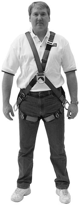 Figure 2 - ExoFit Cross-Over Style Full Body Harness Shoulder Strap Parachute Buckle Front Attachment Element