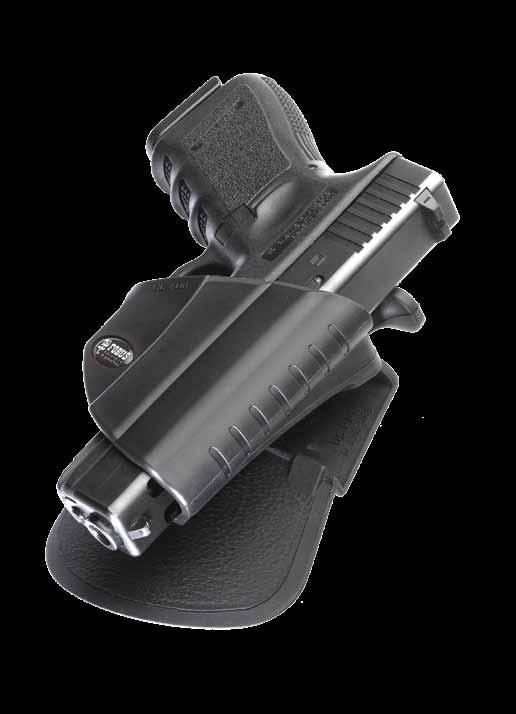 grip. With a simple, smooth and quick motion the handgun is released, utilizing