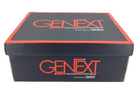 Genext Athletic Hook & Loop - Black & White An extra depth athletic styled shoe with two removable multi-depth spacers for a custom