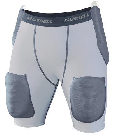 GIRDLES Russell Integrated Girdle RAIGR1/ RYIGR1 Adult $33.25 / Youth $31.50 The Russell Athletic five piece integrated girdle offers protection for the hip, tail and thigh regions of the body.