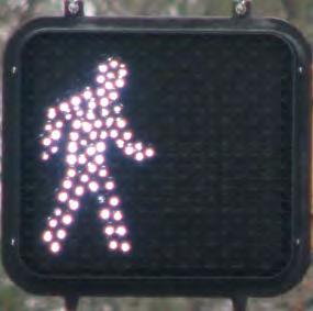 Supplemental Illuminated Signs Pedestrian Heads at Crosswalk Bike