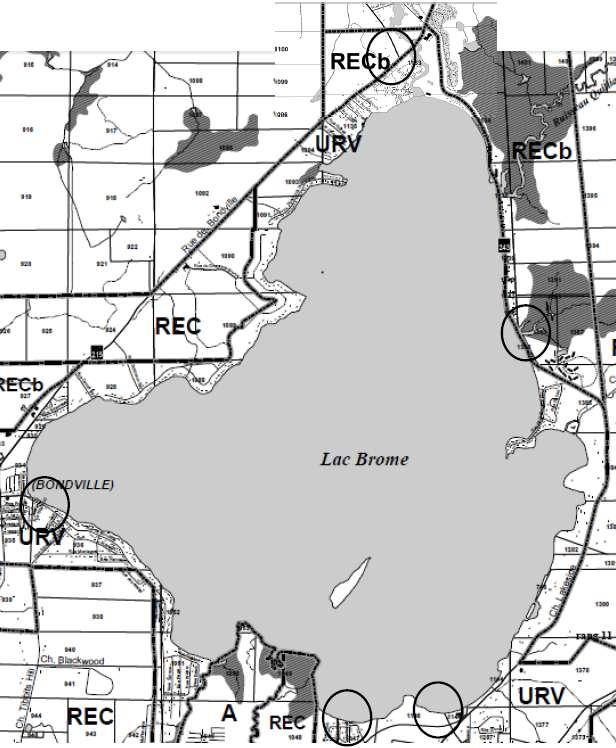 L Location of lakefront properties
