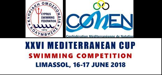 Dear Friends, The Cyprus Swimming Federation is pleased to invite the great COMEN family to participate in the 24 th Mediterranean Cup Swimming Competition, to be held in the cosmopolitan city of