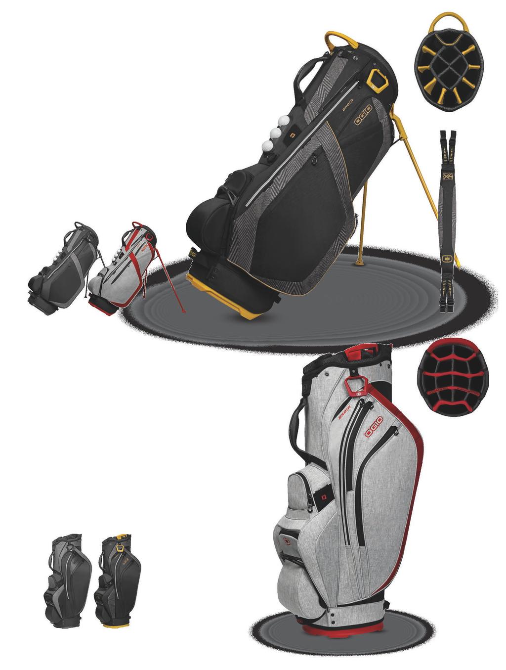 GROM ST YLE:125062 [STAND] OGIO s best selling stand bag for the golfer that wants a hybrid bag that can be used as either a carry or cart riding bag.