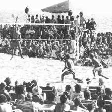 Beach Volleyball History & Facts Beach Volleyball: From Depression Diversion to $$ million Delight Born in the depression days of the 1920s in California, Beach Volleyball has soared to a multi