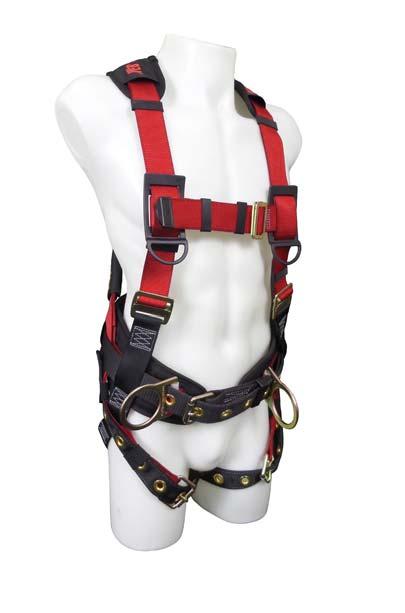 8 HARNESSES CONTRACTOR SERIES SIZING Waist Sizes: 28-34 Small 34-38 Medium 38-42 Large 42-52 XLarge 52-54 2XLarge CONTRACTOR Harnesses Full Body Harness Single Dorsal D-ring & Hip D-rings 5 Point
