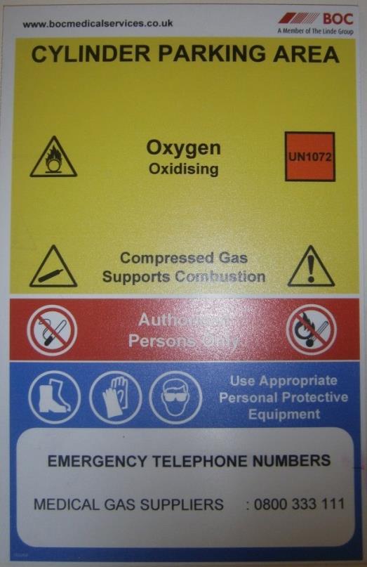 Further information can be obtained from a Trust Health and Safety Advisor or Fire Officer if required regards cylinders carriers, and Pharmacy Medicines Information for issues related to gas