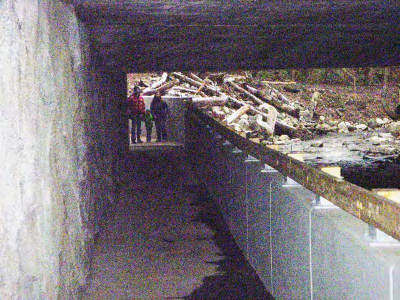 Left: With a safe passageway underneath Coal Creek