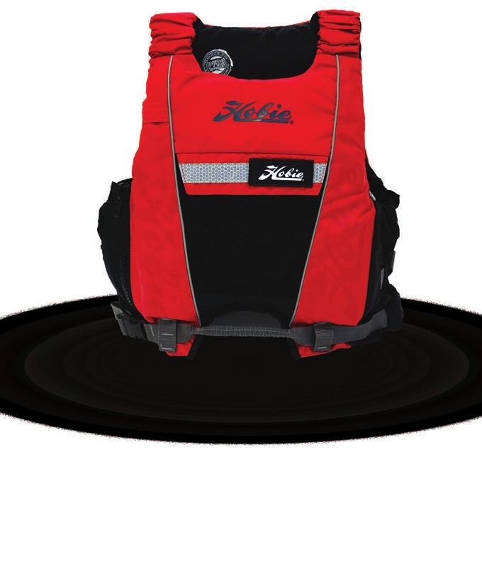 in safety red, grey and black. The Australian Standards AS4758.1 L50 and L50S categories require more buoyancy than similar sailing PFDs imported from Europe using the ISO-12402 standard.