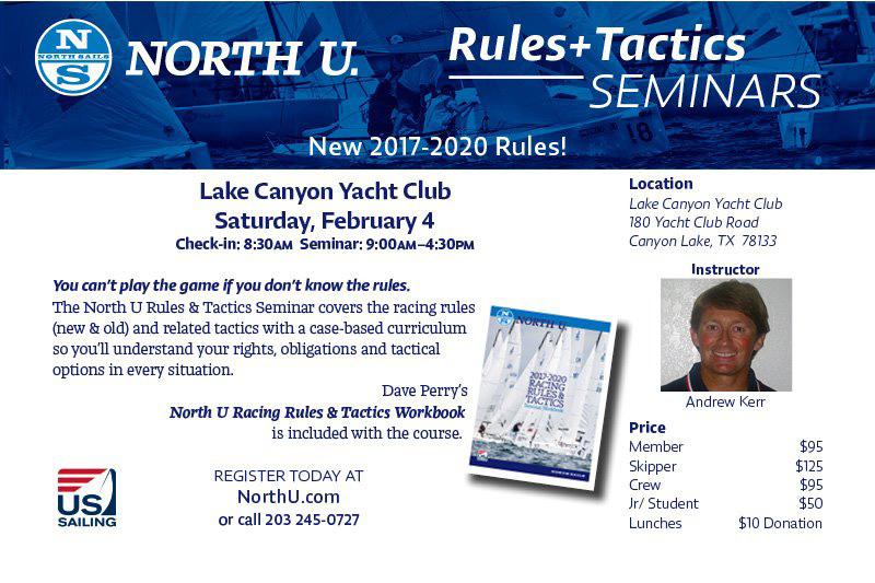 Lake Canyon Yacht Club LCYC will be hosting a North U Seminar on February 4, 2017. Please see the flyer shown above for more details! Sign up early, space is limited!