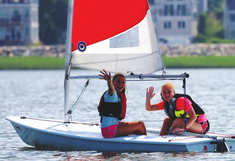 Divided into age groups, young sailors learn safety, confidence, and good boating habits on the water. This class is one week of sailing in 9 ft.
