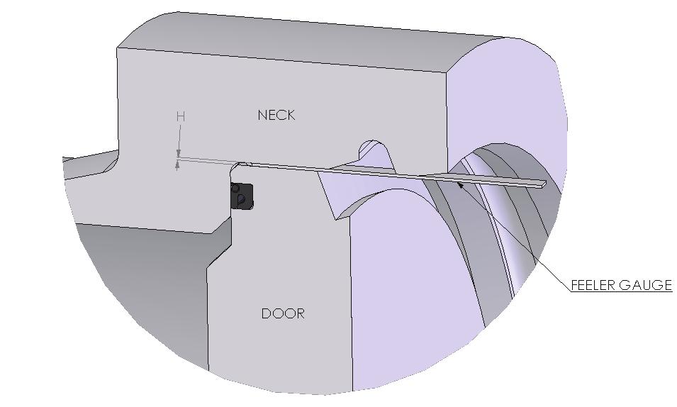 Page 13 of 22 2.8 DOOR CENTRALISATION All vertical Bandlock 2 closure doors are fitted with centralising pins (Fig 1.0).