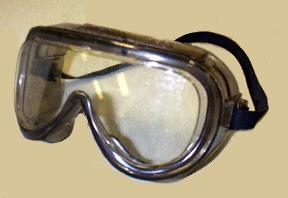 impact, dust, and splashes Some goggles fit over